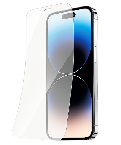 Film hydrogel transparent classique posé sur smartphone